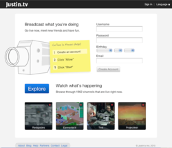 Justin.tv screenshot.png